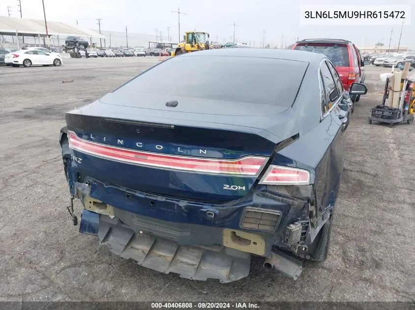 2017 Lincoln Mkz Hybrid Reserve VIN: 3LN6L5MU9HR615472 Lot: 40406808