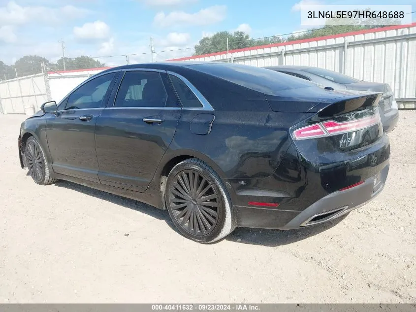 2017 Lincoln Mkz Reserve VIN: 3LN6L5E97HR648688 Lot: 40411632