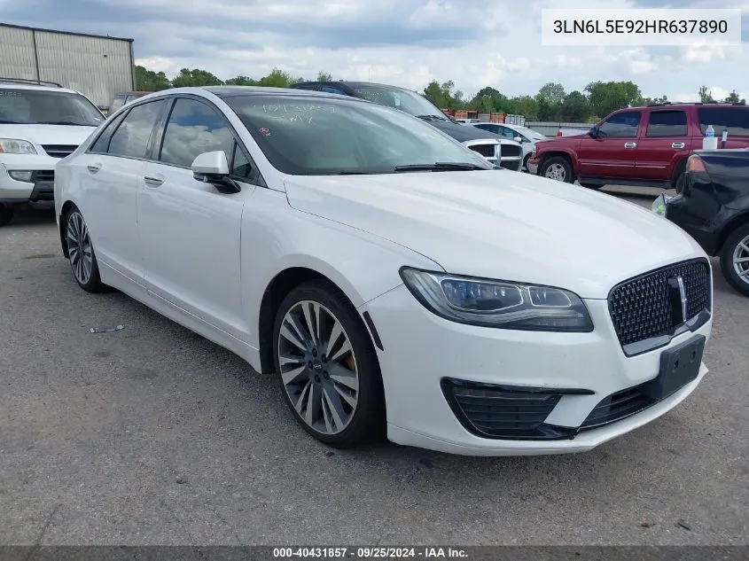 3LN6L5E92HR637890 2017 Lincoln Mkz Reserve