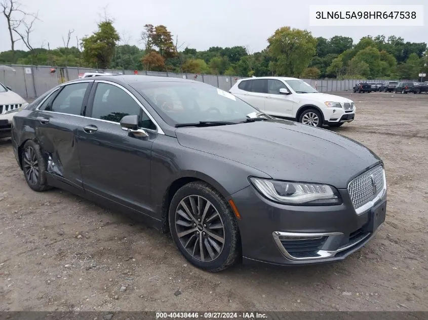 2017 Lincoln Mkz Premiere VIN: 3LN6L5A98HR647538 Lot: 40438446