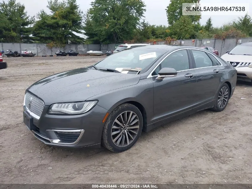 2017 Lincoln Mkz Premiere VIN: 3LN6L5A98HR647538 Lot: 40438446