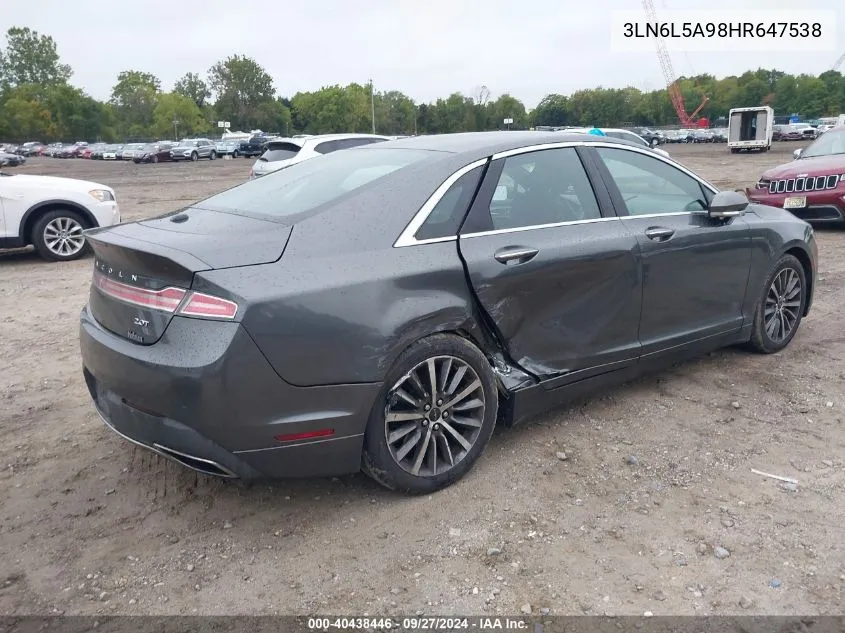 2017 Lincoln Mkz Premiere VIN: 3LN6L5A98HR647538 Lot: 40438446