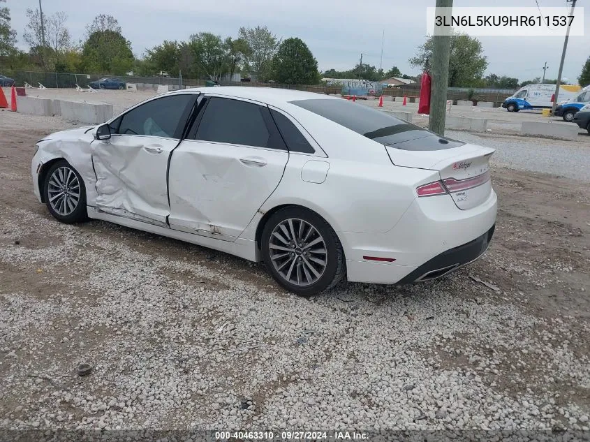 3LN6L5KU9HR611537 2017 Lincoln Mkz Hybrid Premiere