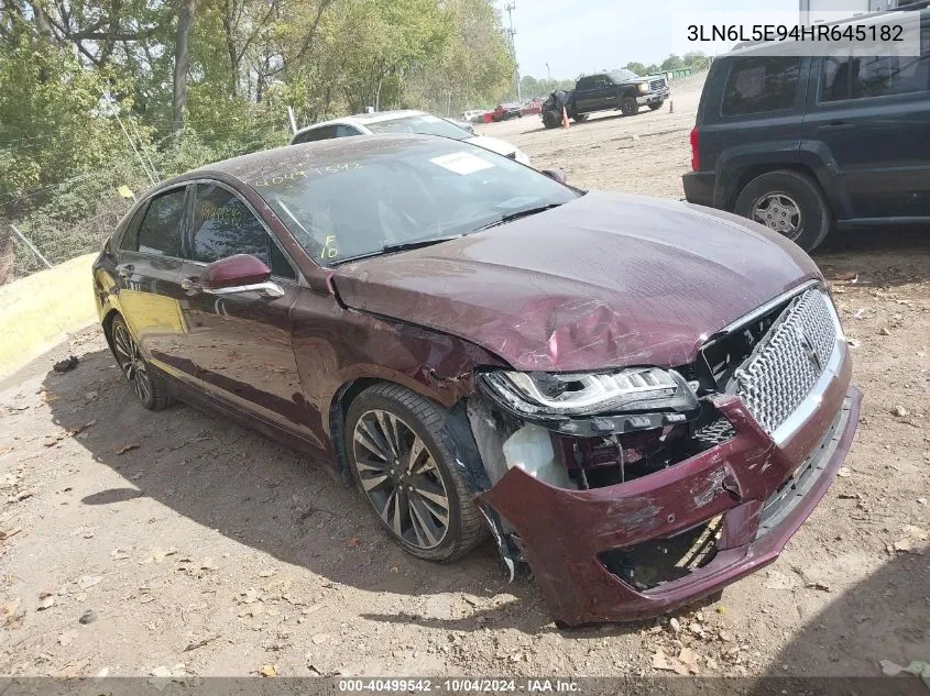 2017 Lincoln Mkz Reserve VIN: 3LN6L5E94HR645182 Lot: 40499542