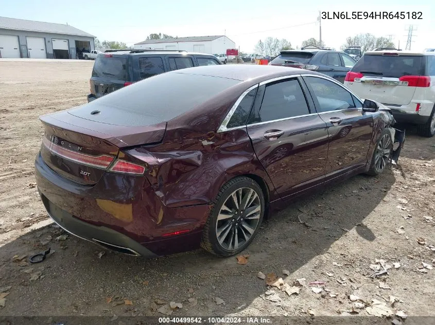 2017 Lincoln Mkz Reserve VIN: 3LN6L5E94HR645182 Lot: 40499542