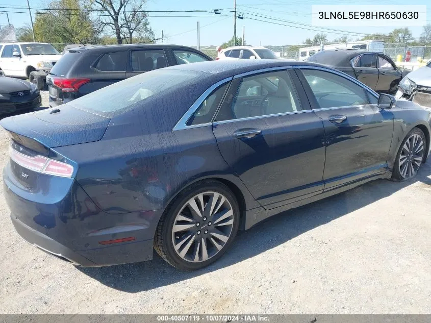 2017 Lincoln Mkz Reserve VIN: 3LN6L5E98HR650630 Lot: 40507119