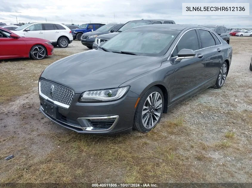 3LN6L5EC3HR612136 2017 Lincoln Mkz Reserve