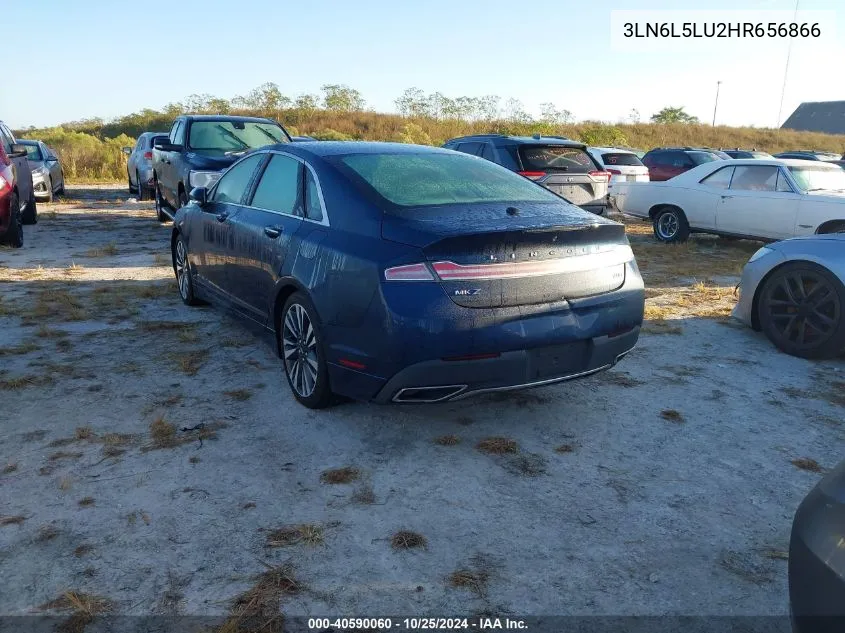 2017 Lincoln Mkz Hybrid Select VIN: 3LN6L5LU2HR656866 Lot: 40590060