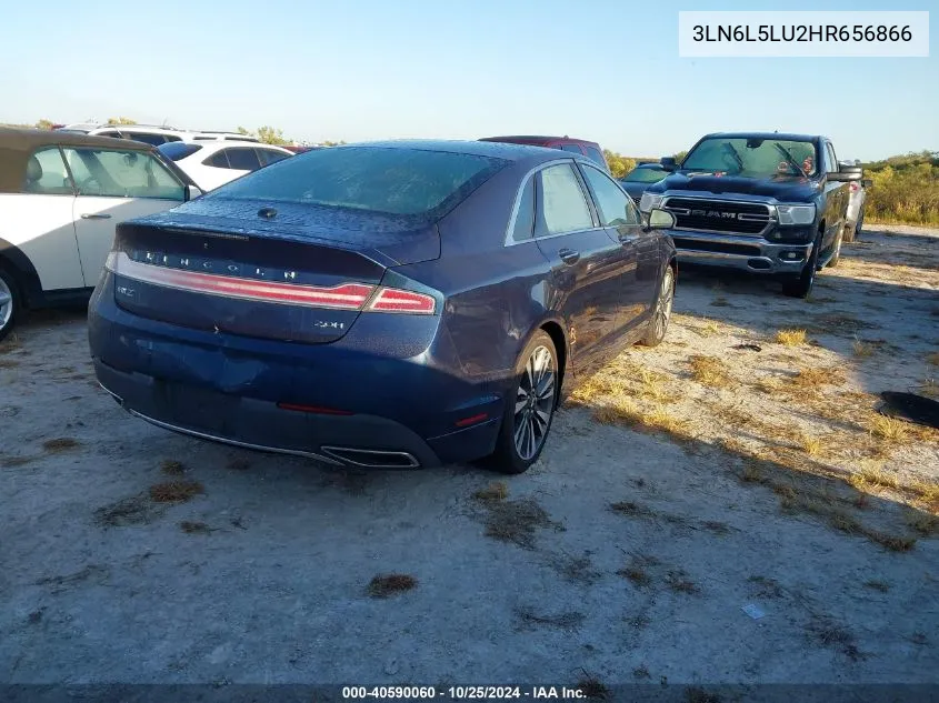 2017 Lincoln Mkz Hybrid Select VIN: 3LN6L5LU2HR656866 Lot: 40590060