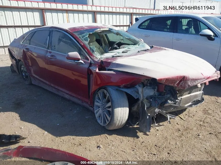 3LN6L5C96HR611943 2017 Lincoln Mkz Select