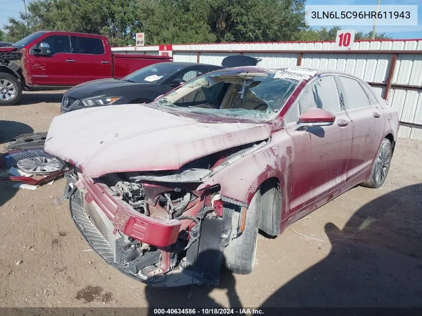 3LN6L5C96HR611943 2017 Lincoln Mkz Select