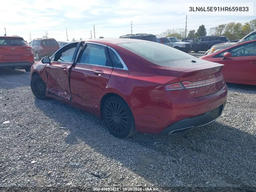 2017 Lincoln Mkz Reserve VIN: 3LN6L5E91HR659833 Lot: 40693823