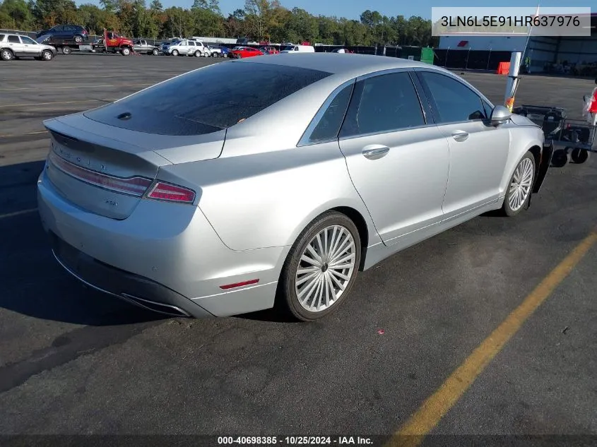 2017 Lincoln Mkz Reserve VIN: 3LN6L5E91HR637976 Lot: 40698385