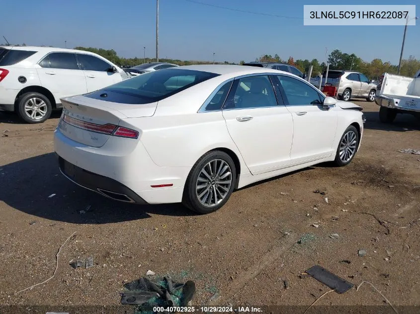 2017 Lincoln Mkz Select VIN: 3LN6L5C91HR622087 Lot: 40702925