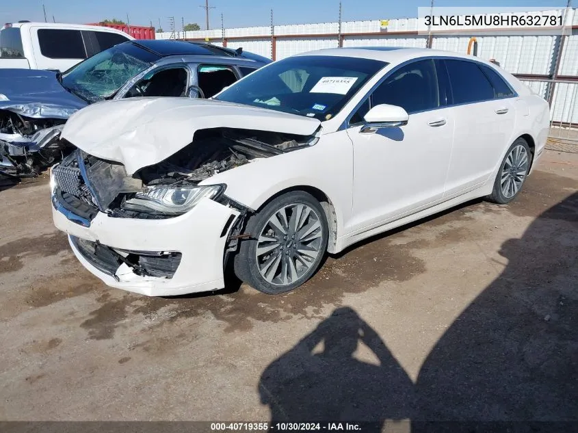 2017 Lincoln Mkz Hybrid Reserve VIN: 3LN6L5MU8HR632781 Lot: 40719355