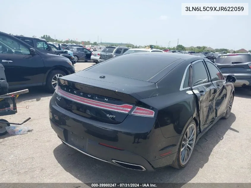 2018 Lincoln Mkz Select VIN: 3LN6L5C9XJR622059 Lot: 39980247