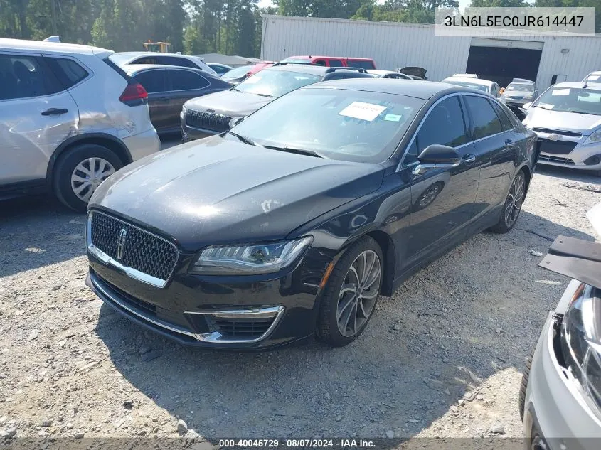 2018 Lincoln Mkz Reserve VIN: 3LN6L5EC0JR614447 Lot: 40045729