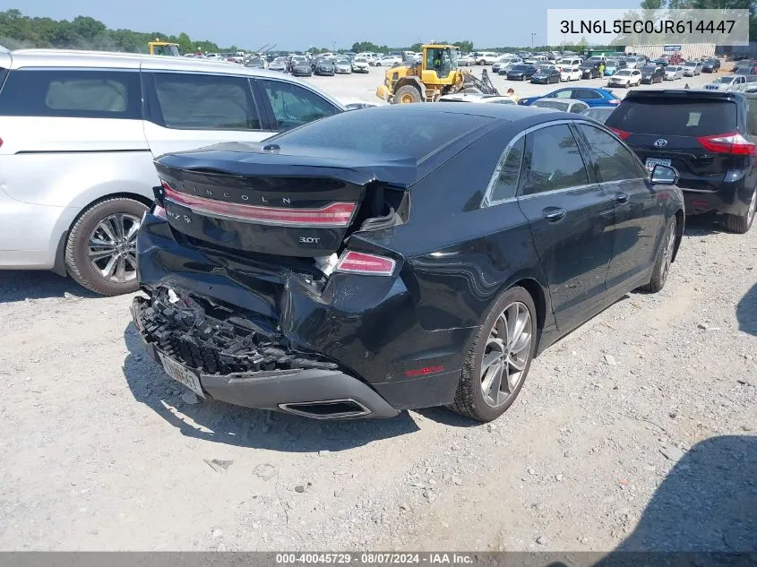 2018 Lincoln Mkz Reserve VIN: 3LN6L5EC0JR614447 Lot: 40045729