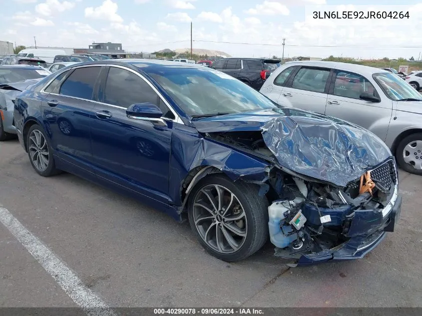 2018 Lincoln Mkz Reserve VIN: 3LN6L5E92JR604264 Lot: 40290078