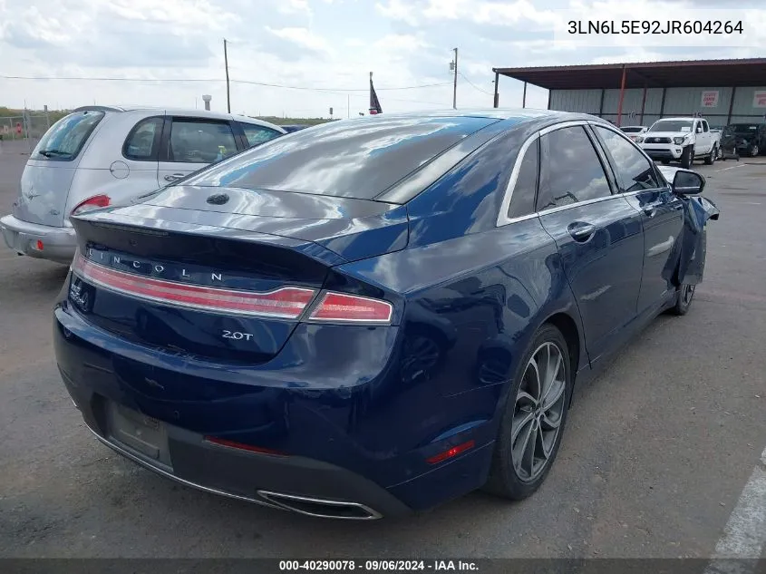 2018 Lincoln Mkz Reserve VIN: 3LN6L5E92JR604264 Lot: 40290078