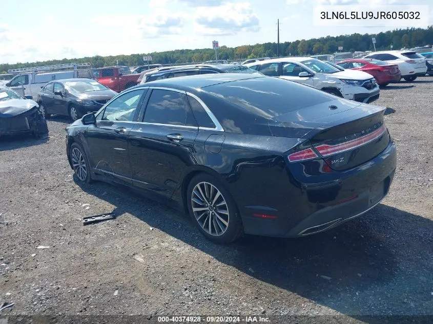 2018 Lincoln Mkz Hybrid Select VIN: 3LN6L5LU9JR605032 Lot: 40374928