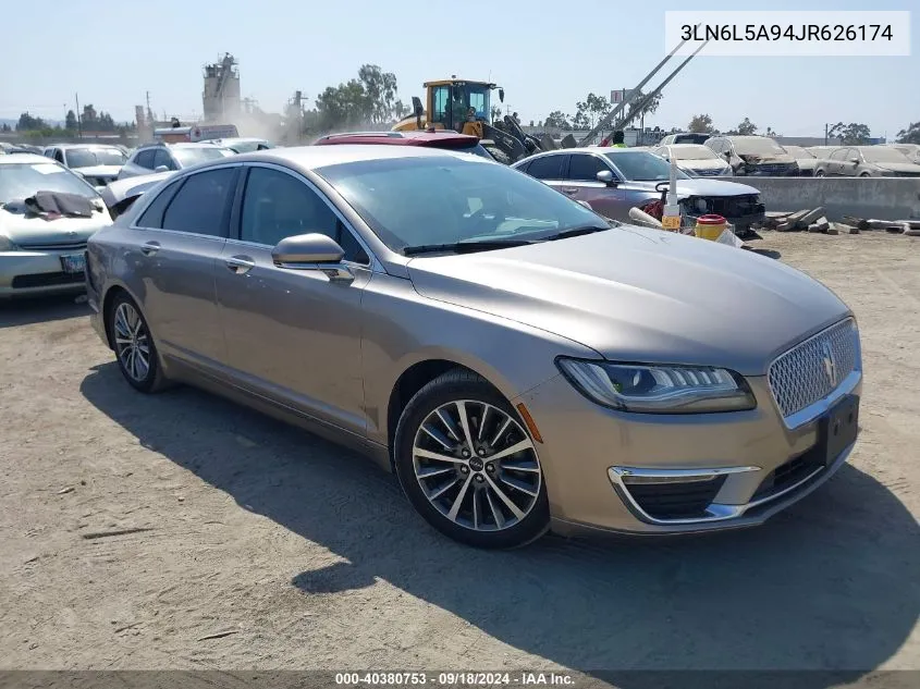 2018 Lincoln Mkz Premiere VIN: 3LN6L5A94JR626174 Lot: 40380753