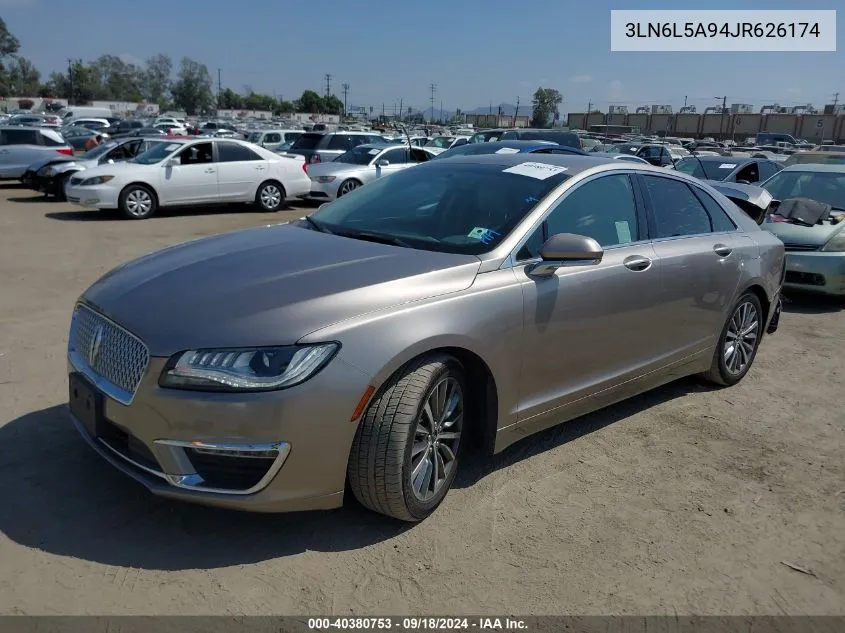 2018 Lincoln Mkz Premiere VIN: 3LN6L5A94JR626174 Lot: 40380753