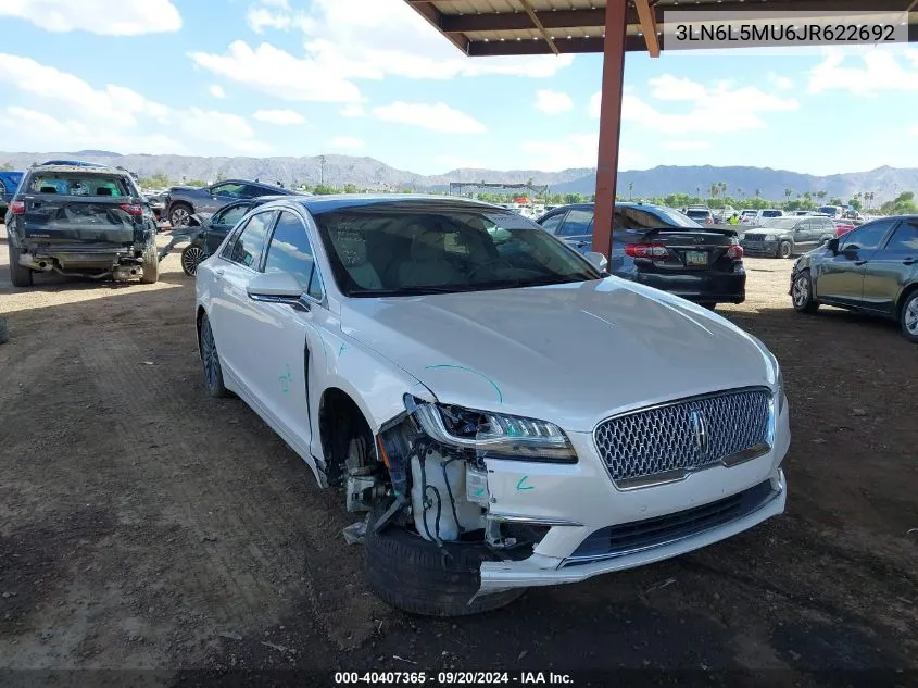 2018 Lincoln Mkz Hybrid Reserve VIN: 3LN6L5MU6JR622692 Lot: 40407365