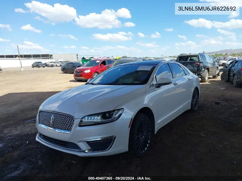 2018 Lincoln Mkz Hybrid Reserve VIN: 3LN6L5MU6JR622692 Lot: 40407365