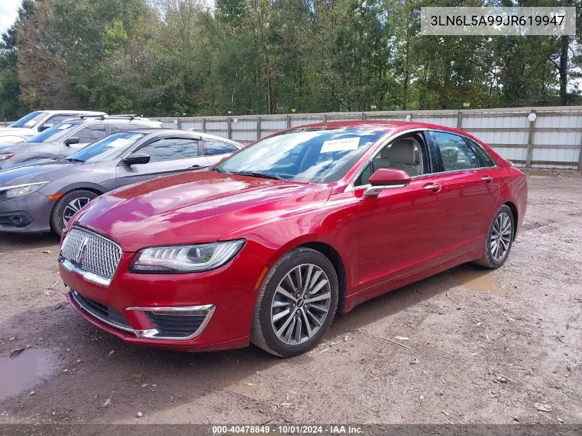 2018 Lincoln Mkz Premiere VIN: 3LN6L5A99JR619947 Lot: 40478849