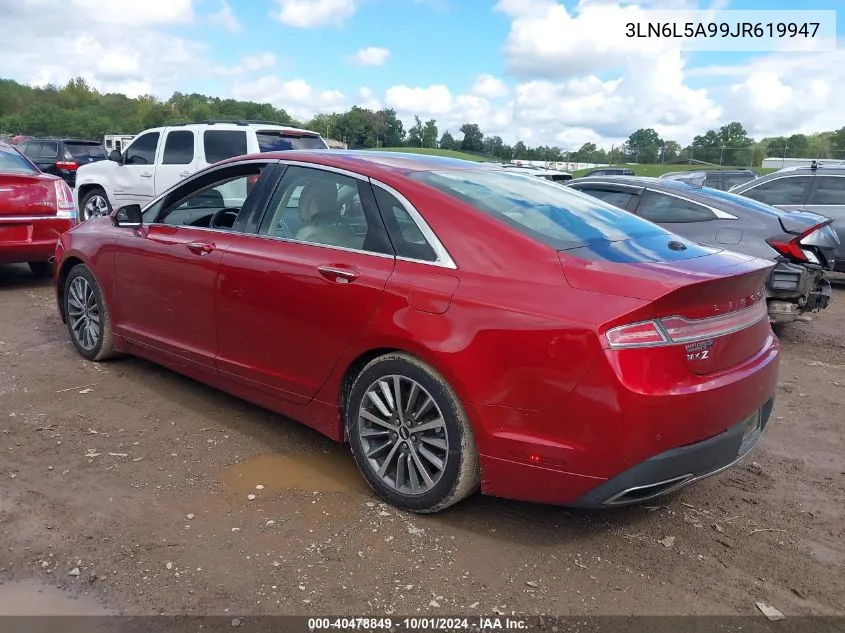 2018 Lincoln Mkz Premiere VIN: 3LN6L5A99JR619947 Lot: 40478849