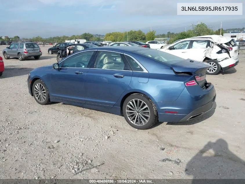 2018 Lincoln Mkz Premiere VIN: 3LN6L5B95JR617935 Lot: 40486598