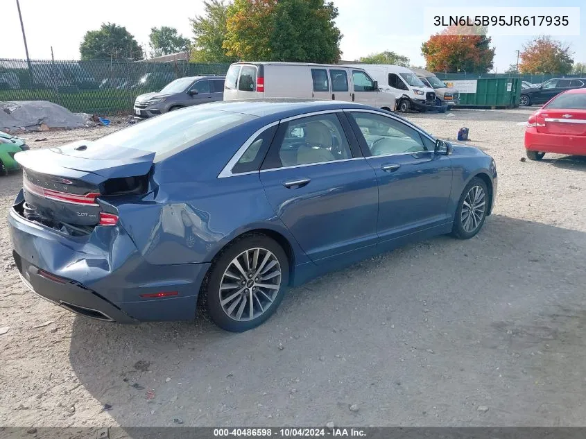 2018 Lincoln Mkz Premiere VIN: 3LN6L5B95JR617935 Lot: 40486598