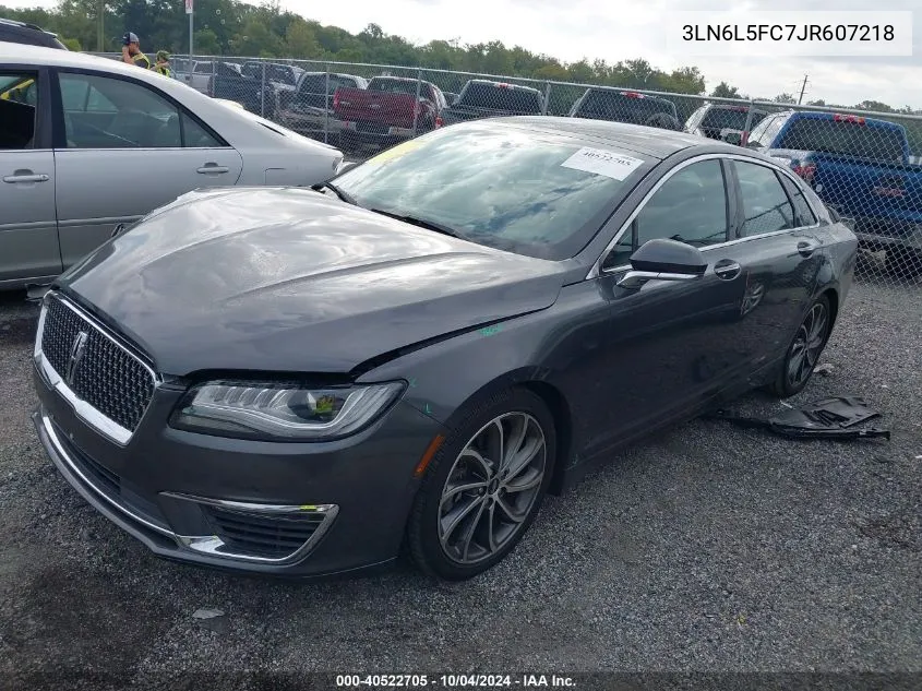 2018 Lincoln Mkz Reserve VIN: 3LN6L5FC7JR607218 Lot: 40522705