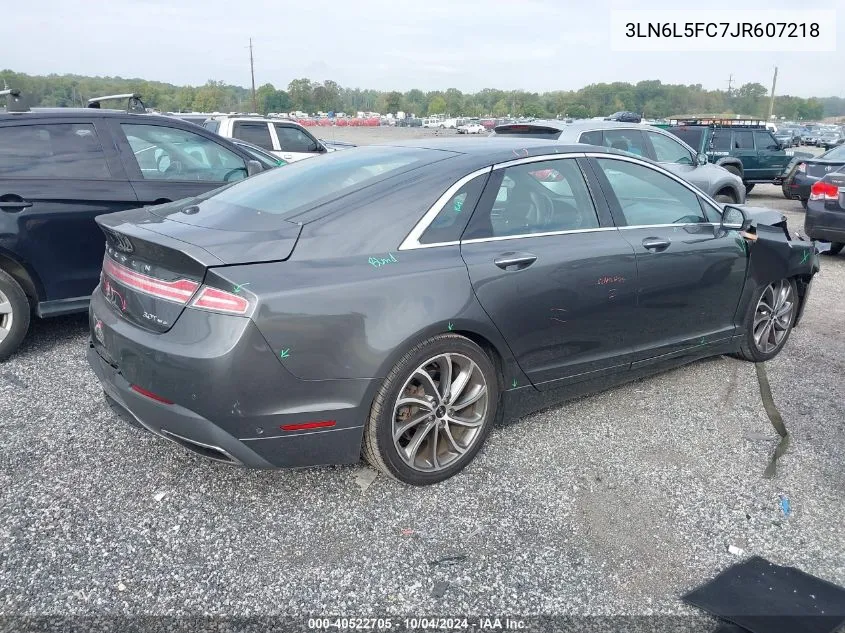 2018 Lincoln Mkz Reserve VIN: 3LN6L5FC7JR607218 Lot: 40522705