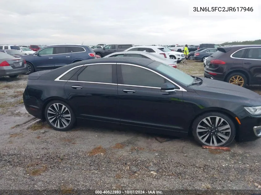 2018 Lincoln Mkz Reserve VIN: 3LN6L5FC2JR617946 Lot: 40522893