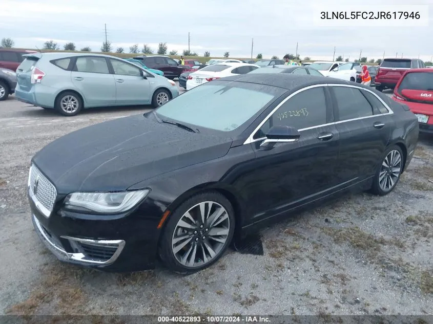 3LN6L5FC2JR617946 2018 Lincoln Mkz Reserve