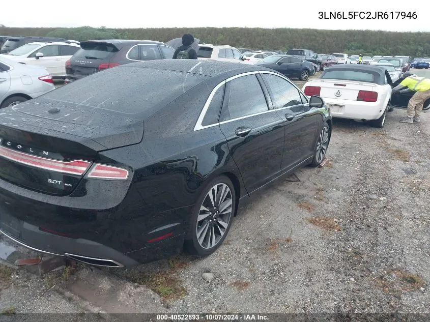 2018 Lincoln Mkz Reserve VIN: 3LN6L5FC2JR617946 Lot: 40522893