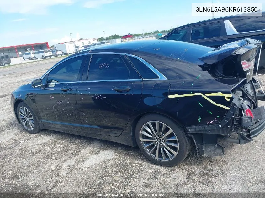 2019 Lincoln Mkz Standard VIN: 3LN6L5A96KR613850 Lot: 39946494