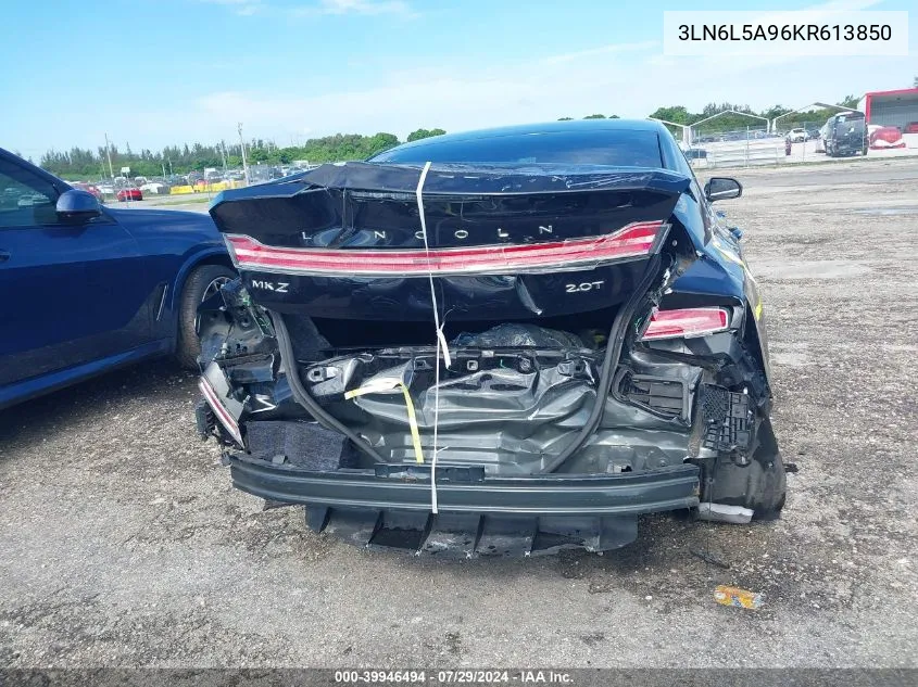 2019 Lincoln Mkz Standard VIN: 3LN6L5A96KR613850 Lot: 39946494