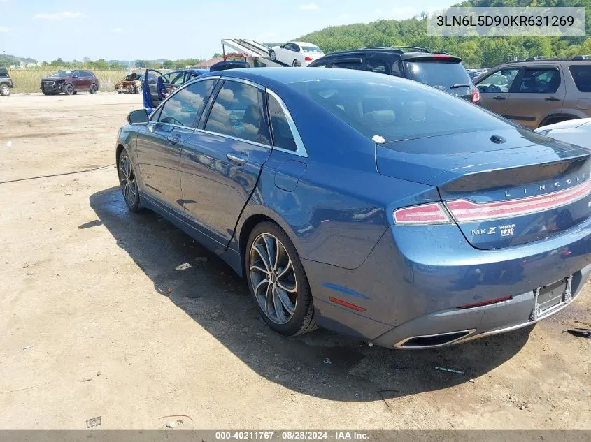 2019 Lincoln Mkz Reserve I VIN: 3LN6L5D90KR631269 Lot: 40211767