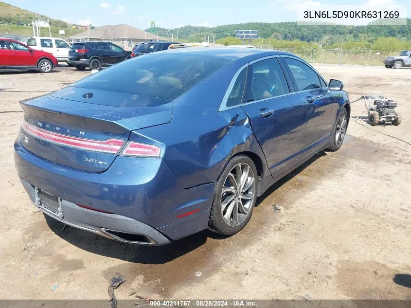 2019 Lincoln Mkz Reserve I VIN: 3LN6L5D90KR631269 Lot: 40211767