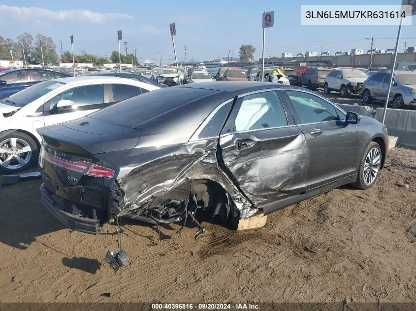 2019 Lincoln Mkz Hybrid Reserve Ii VIN: 3LN6L5MU7KR631614 Lot: 40396816