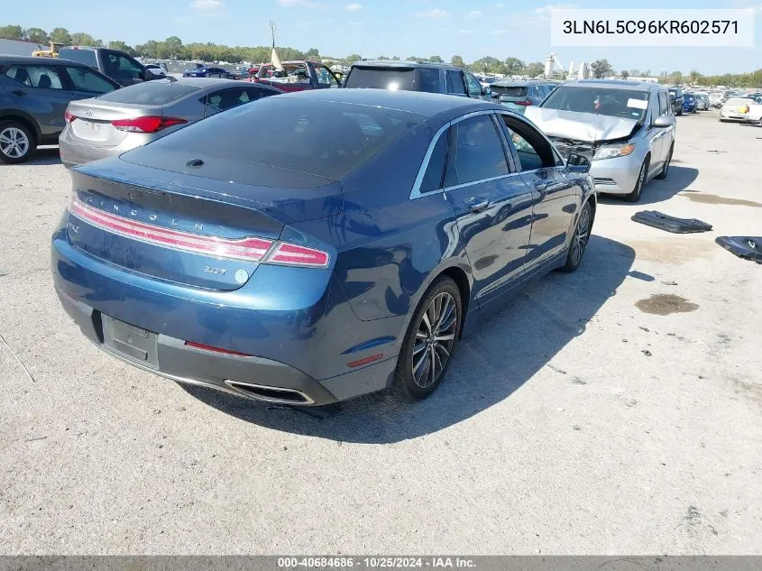 2019 Lincoln Mkz Reserve I VIN: 3LN6L5C96KR602571 Lot: 40684686