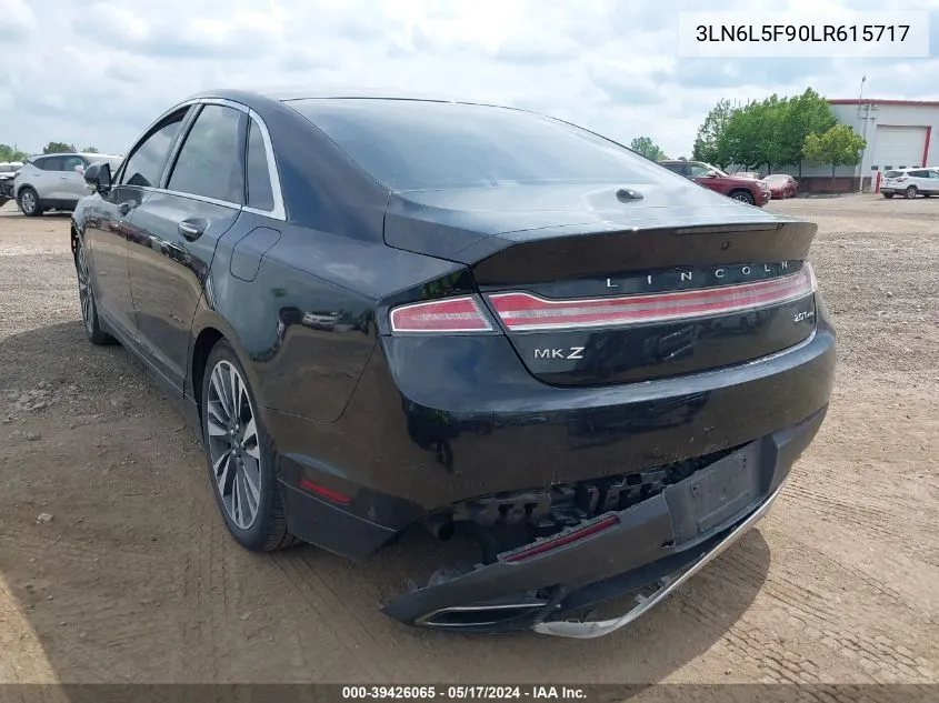 2020 Lincoln Mkz Reserve VIN: 3LN6L5F90LR615717 Lot: 39426065