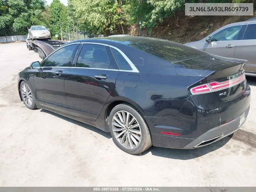 2020 Lincoln Mkz Standard VIN: 3LN6L5A93LR609739 Lot: 39970358