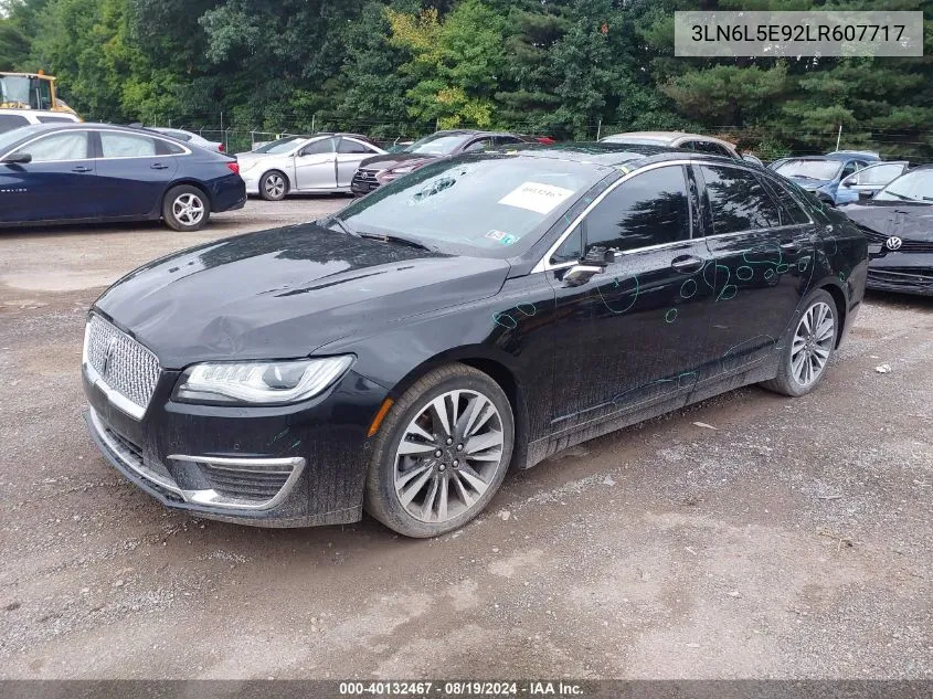 2020 Lincoln Mkz Reserve VIN: 3LN6L5E92LR607717 Lot: 40132467