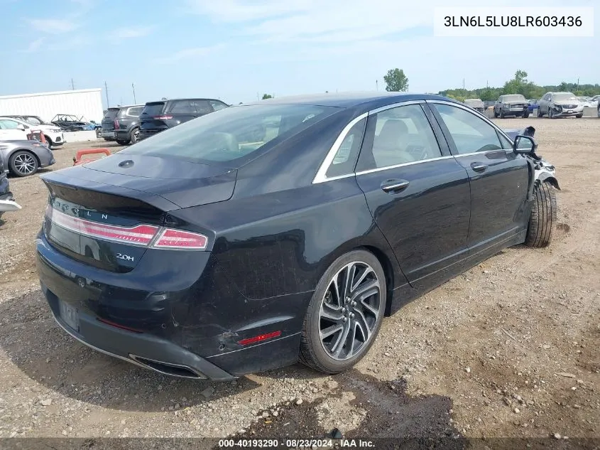 2020 Lincoln Mkz Hybrid Reserve VIN: 3LN6L5LU8LR603436 Lot: 40193290