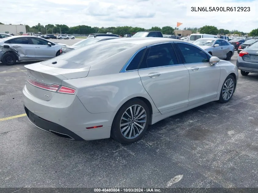 2020 Lincoln Mkz Standard VIN: 3LN6L5A90LR612923 Lot: 40483804