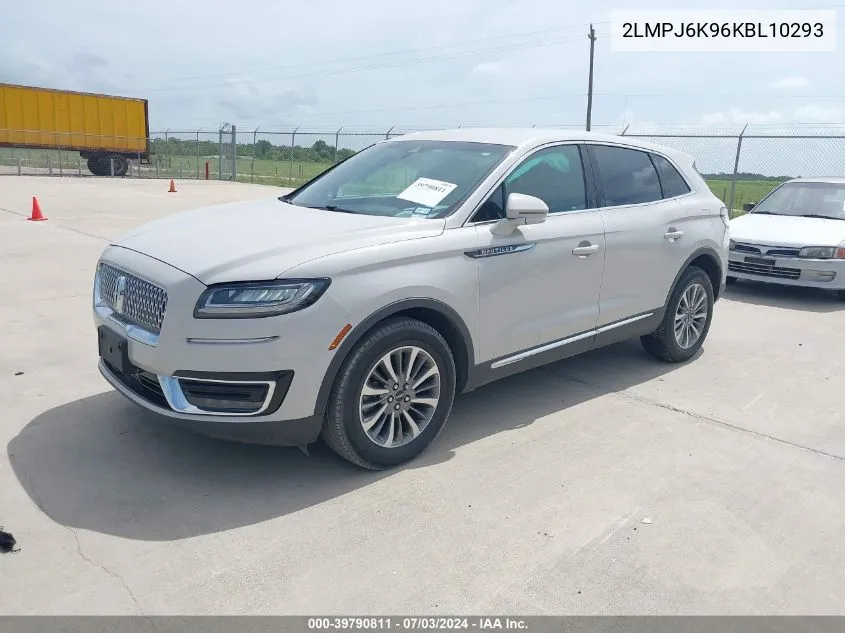 2019 Lincoln Nautilus Select VIN: 2LMPJ6K96KBL10293 Lot: 39790811